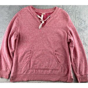 Green Tea Sweatshirt Women's Size XXL Pink V-Neck Soft Long Sleeve Pullover